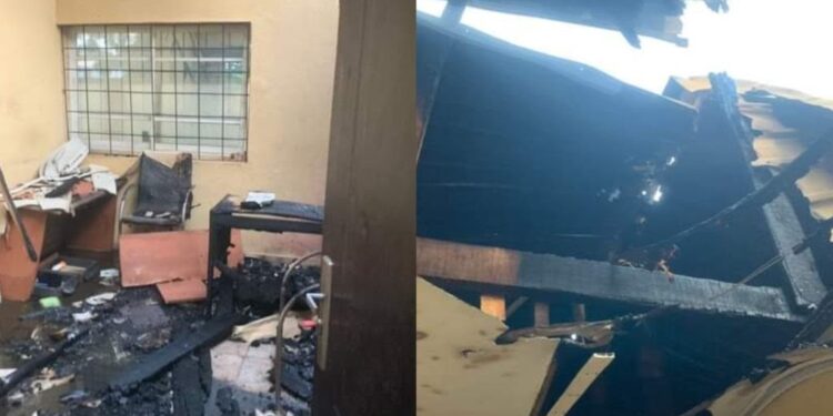 Hoodlums Torch Ogun INEC Office 