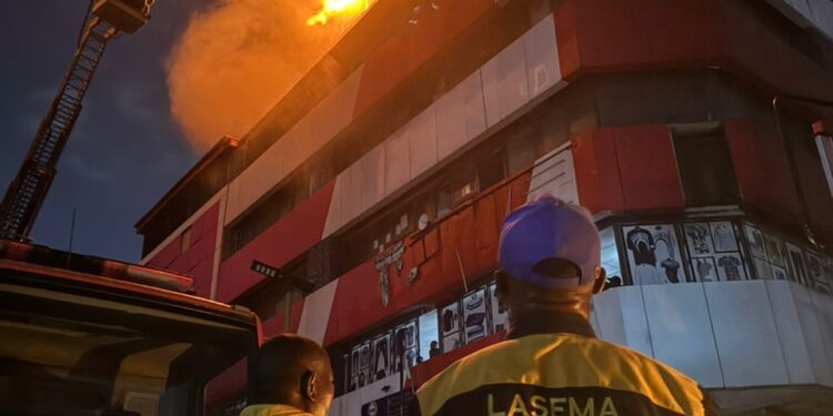 Fire Guts 22-Storey Building In Lagos