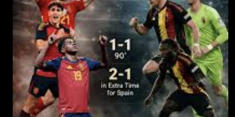 Spain Defeat Belgium 2-1 To Reach World Cup Semi-Finals